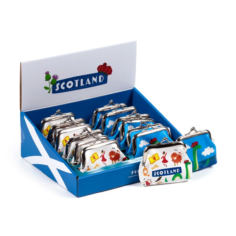 Afbeelding laden in galerijviewer, Schotland souvenir portemonnee met knip
