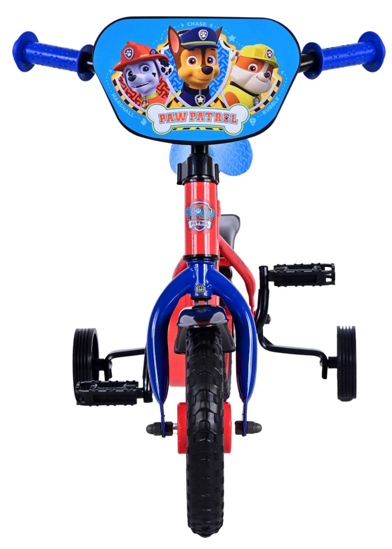 Afbeelding laden in galerijviewer, Paw Patrol Kinderfiets Jongens 10 inch Rood Blauw Doortrapper

