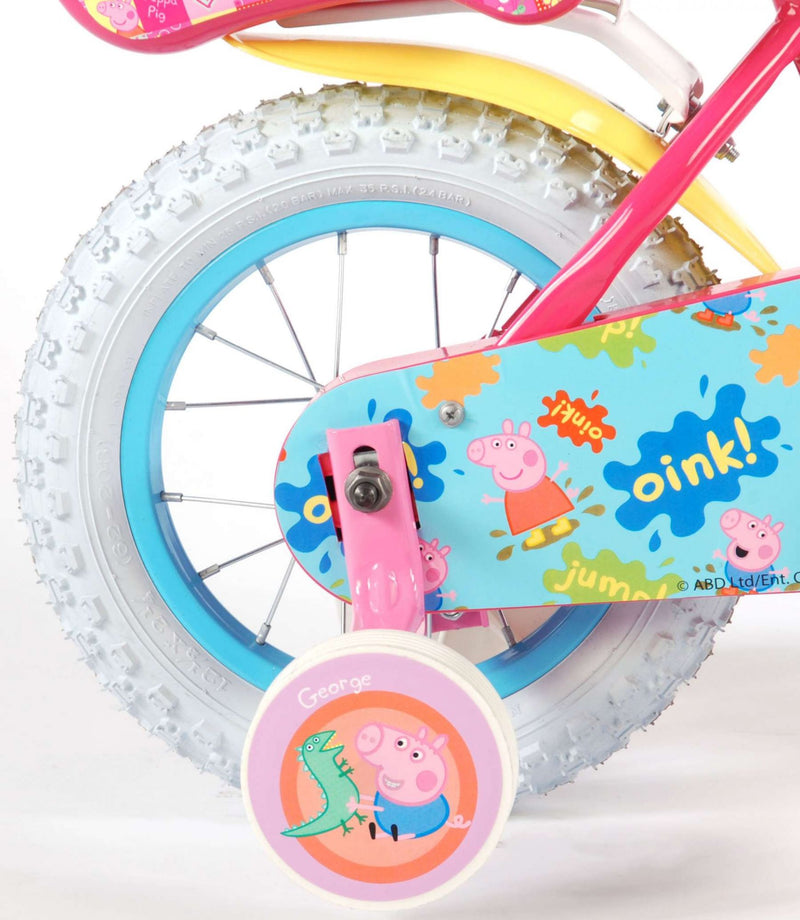 Afbeelding laden in galerijviewer, Peppa Pig Kinderfiets Meisjes 12 inch Roze

