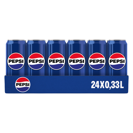 Pepsi cola regular sleek blik (24x33cl)