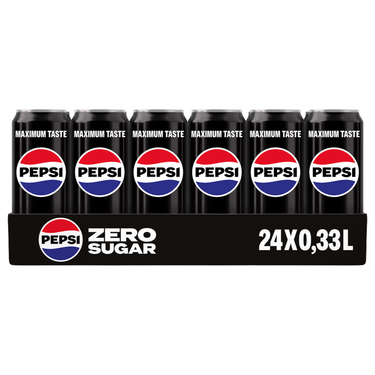 Pepsi zero sugar blik (24x 33 cl)