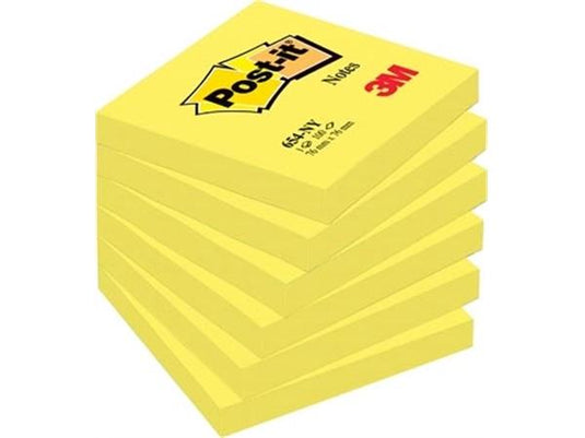 Post-it notes markers post-it notes ft 76 x 76 mm, neongeel (100 vel)