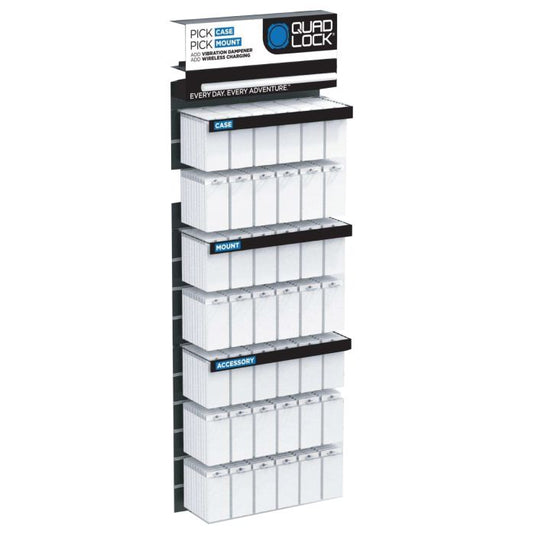 Quad lock slat wall display