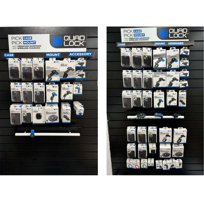 Afbeelding laden in galerijviewer, Quad lock slat wall display
