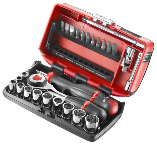 Facom doppendoos 12-kant met ratel met draaiend heft 1 4 - inch - r.360nano-u112