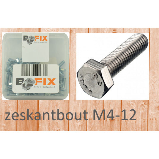 Bofix zeskantbout m4x12 (50st)