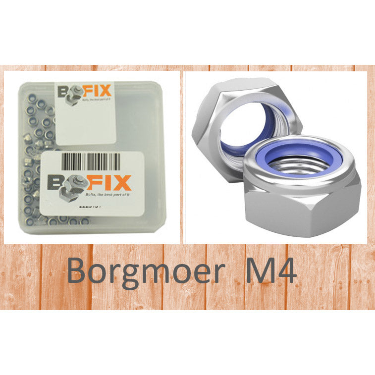 Afbeelding laden in galerijviewer, Bofix borgmoer m4 verzinkt (50st)
