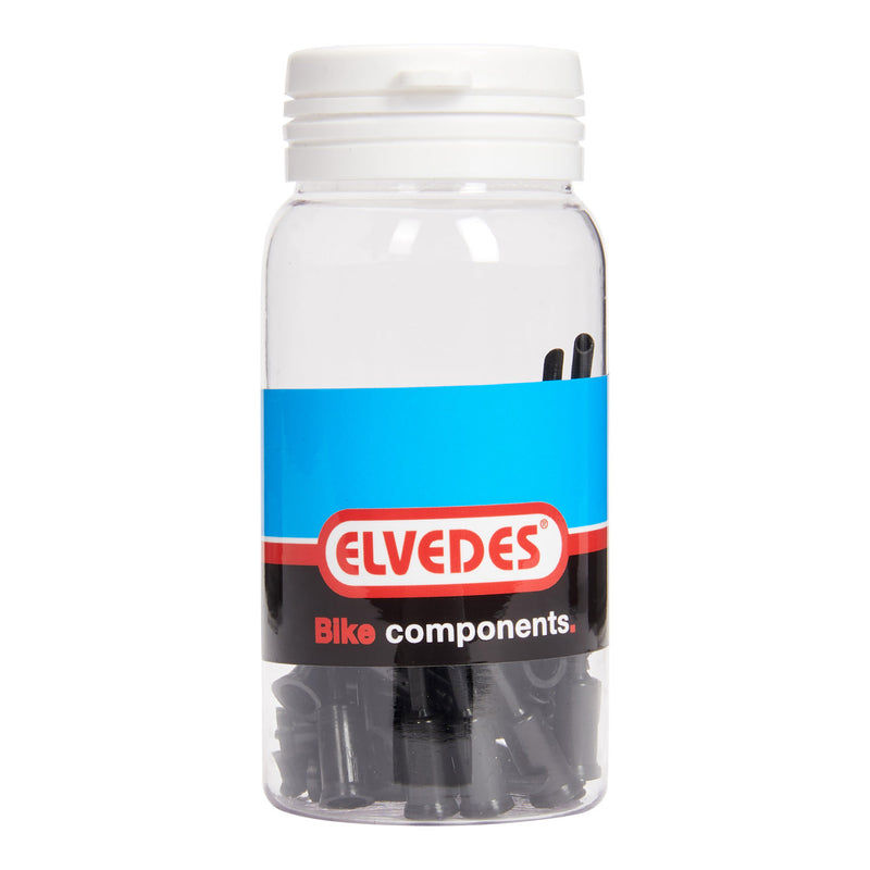 Afbeelding laden in galerijviewer, Elvedes kabelhoedje tip 5mm pvc zwart (50st)
