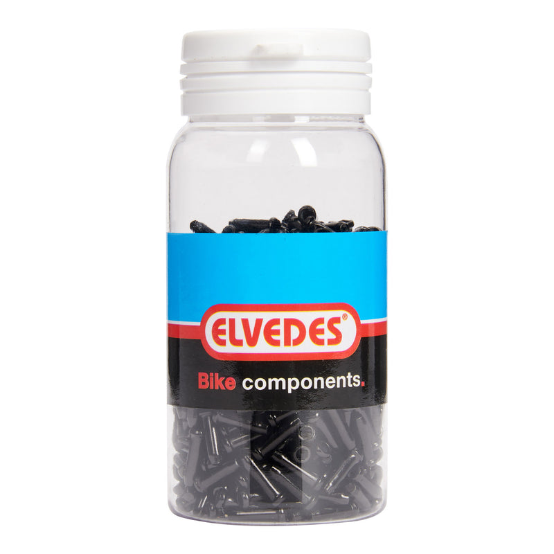 Afbeelding laden in galerijviewer, Elvedes antirafeldopjes 2,3mm alu zwart (500st)
