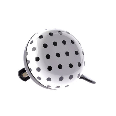 Nv ding dong bel 60mm dots wit met zwarte stippen kaart