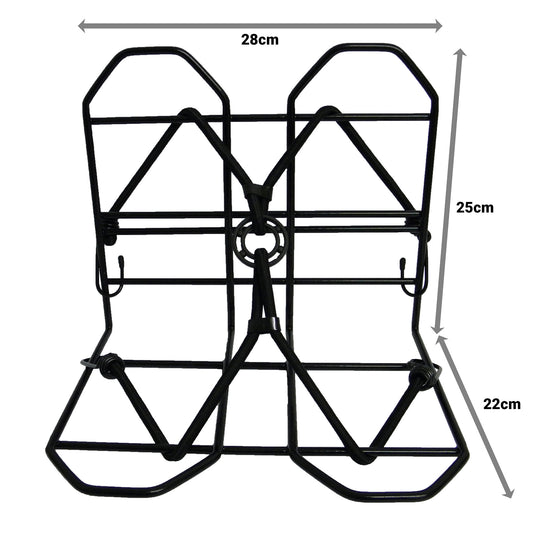 bagagerekje 28 x 25 cm zwart met spin