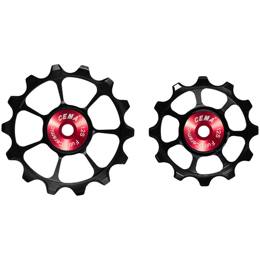 Cema derailleurwieltjes full keramisch shimano 12v zwart