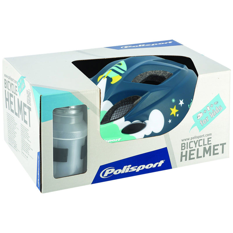Afbeelding laden in galerijviewer, Polisport Helm Spaceship met bidon en houder. Maat: XS (48 52 cm), kleur: Blauww
