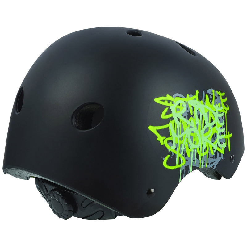 Afbeelding laden in galerijviewer, Polisport urban radical fietshelm s 53-55cm graffiti zwart groen
