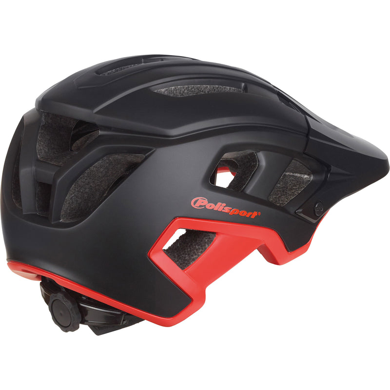 Afbeelding laden in galerijviewer, Polisport mountain pro fietshelm m 55-58cm zwart rood
