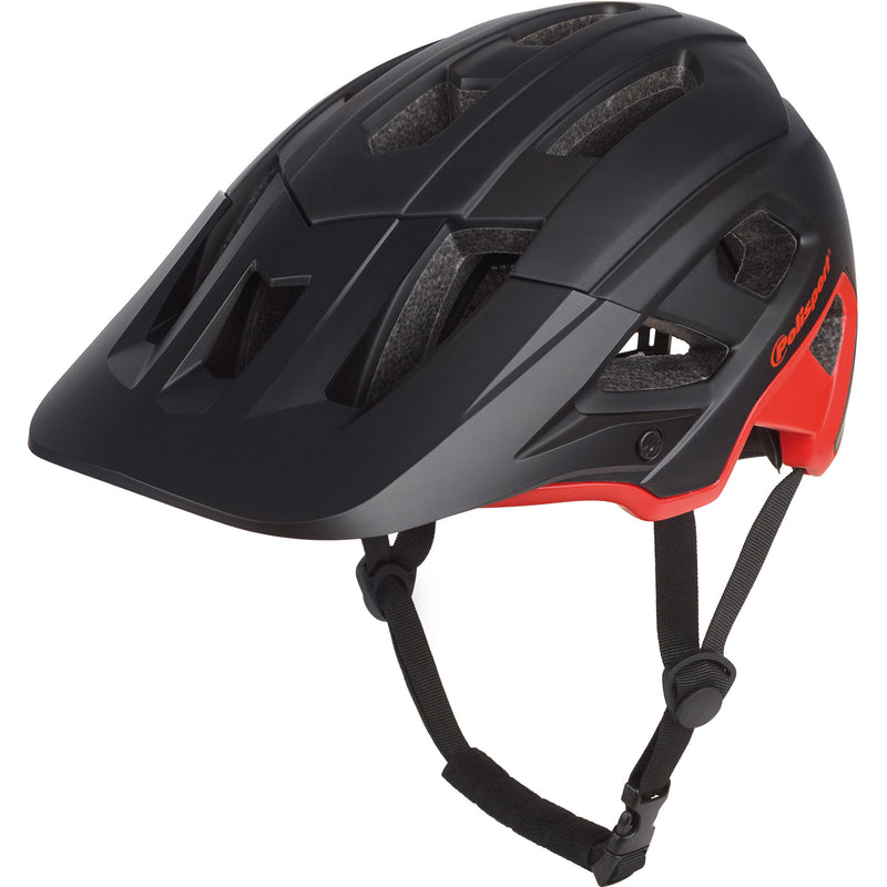 Afbeelding laden in galerijviewer, Polisport mountain pro fietshelm m 55-58cm zwart rood
