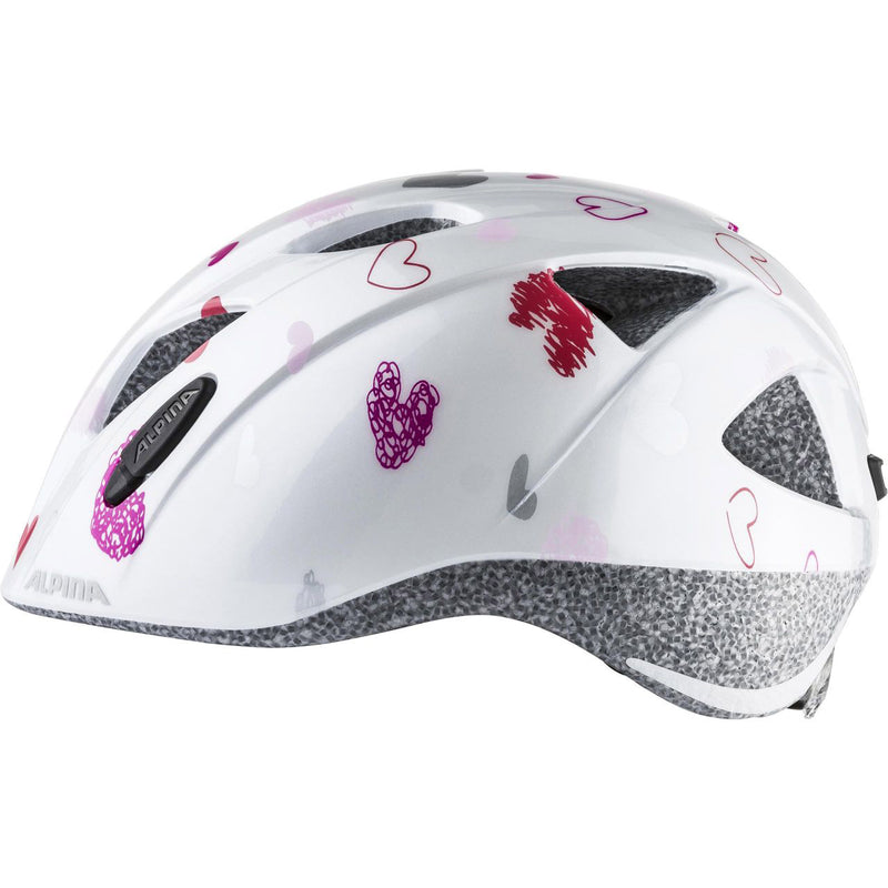 Afbeelding laden in galerijviewer, Alpina sports kinderhelm ximo white hearts 45-49 glans

