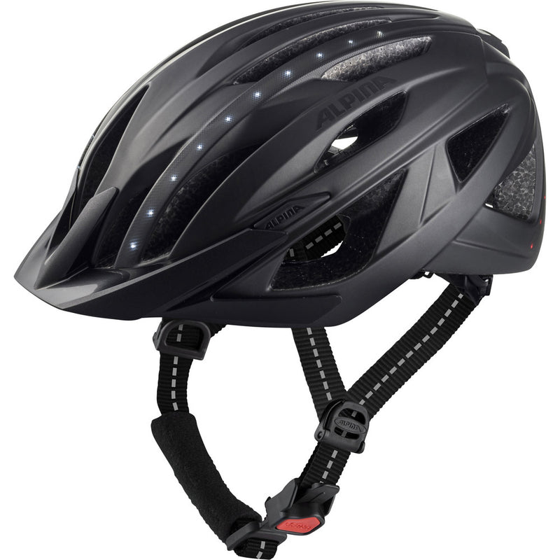 Afbeelding laden in galerijviewer, Alpina Helm Haga LED black matt 58-63
