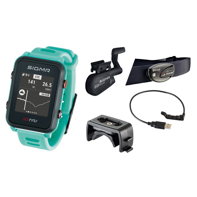 Afbeelding laden in galerijviewer, Sigma Id.tri neon mint basic zs hartsl gps acti ant+ ble + sensorset
