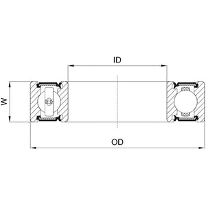 Marwi union kogellager cb-071 6801 2rs 12x21x5
