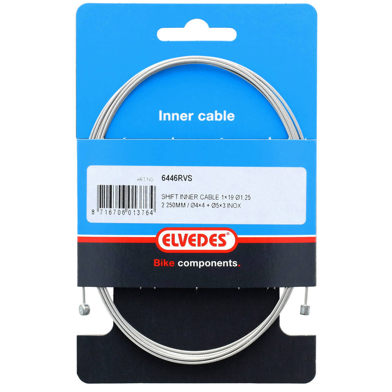 Afbeelding laden in galerijviewer, Elvedes schakel binnenkabel 2250mm rvs �1,25mm n t-nippel
