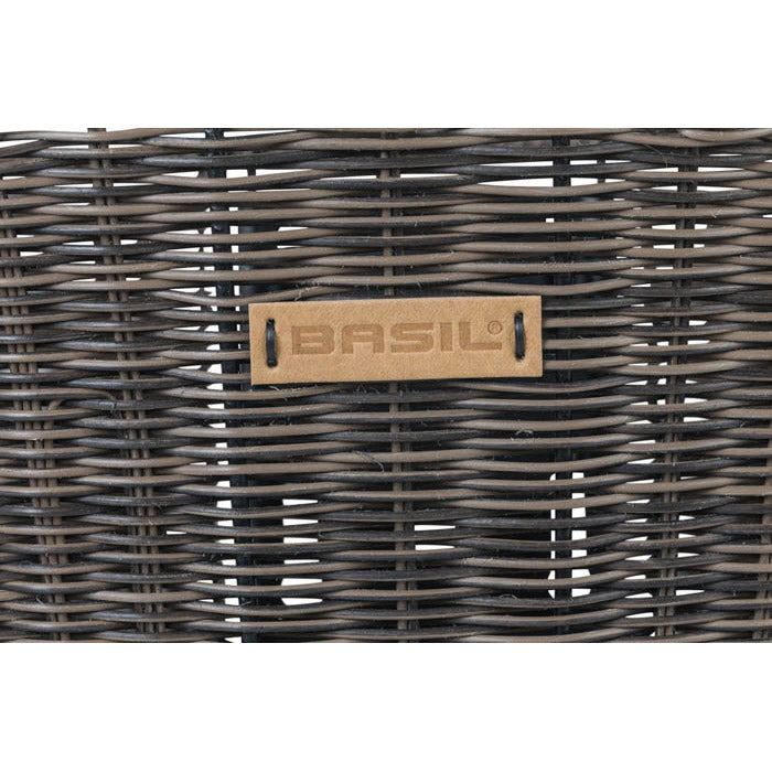 Afbeelding laden in galerijviewer, Basil Bremen Rattan Look KF - fietsmand - voorop - donkerbruin
