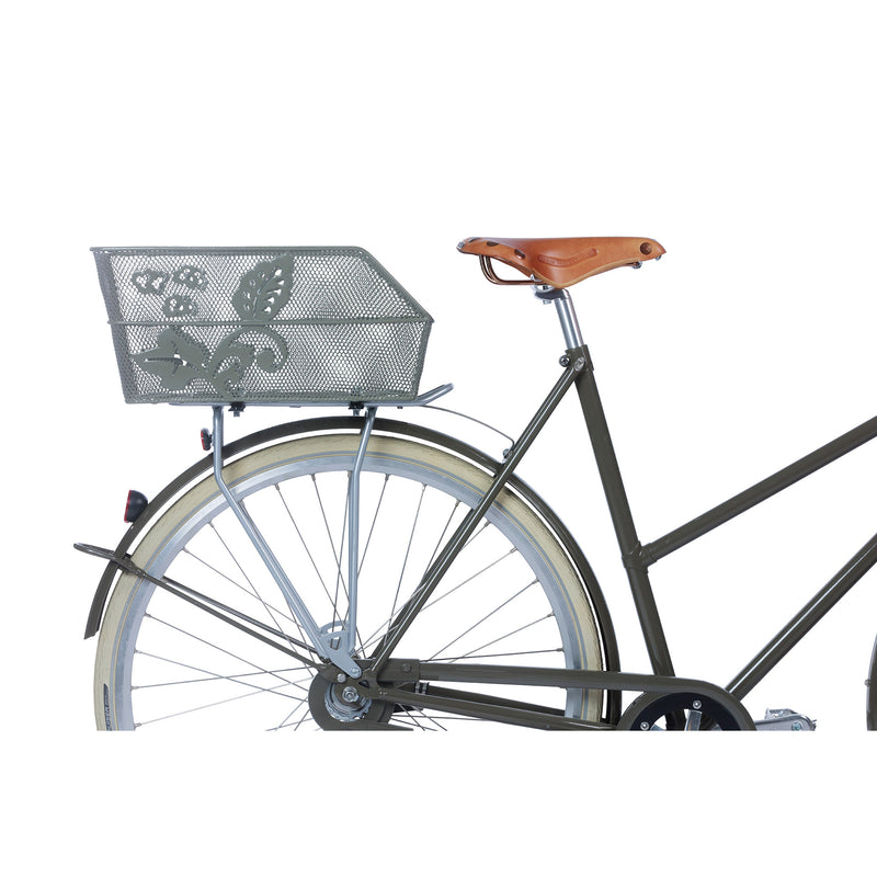 Afbeelding laden in galerijviewer, Basil Cento Flower-  fietsmand - achterop - olive green
