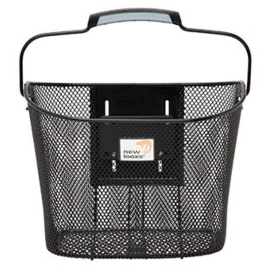 Burgers - new looxs newlooxs toscane klickfix - afneembare fietsmand - stuur - 19 liter - staal - zwart