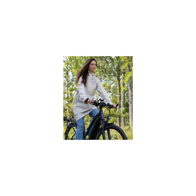 Afbeelding laden in galerijviewer, Mirage regenjas rainfall trenchcoat - maat s - gemaakt van polyester soft touch - off white
