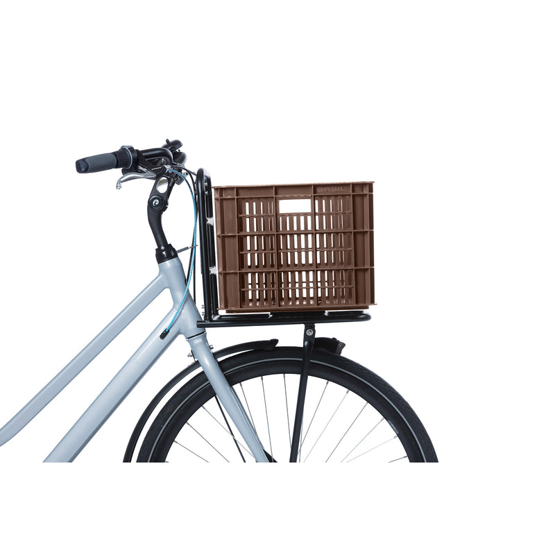 Afbeelding laden in galerijviewer, Basil fietskrat L - groot - 40 liter - bruin
