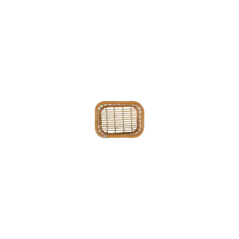 Afbeelding laden in galerijviewer, Basil Green Life - rotan fietsmand - medium - voorop natural bruin
