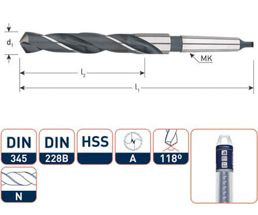 Rotec mc boor din345 16.0mm