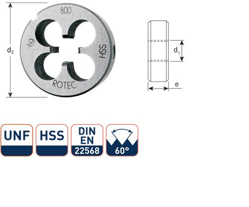 Rotec ronde snijplaat unf 5 16 -24 hss