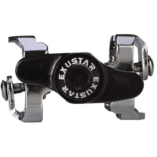 Exustar e-pm215 spd pedaal zwart zilver