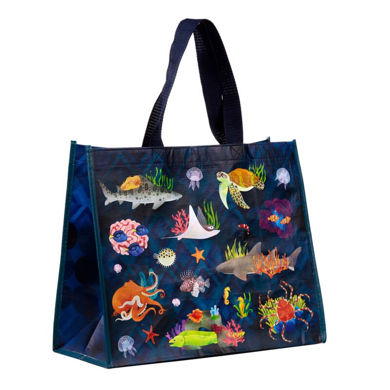 Afbeelding laden in galerijviewer, Marine kingdom rpet duurzame boodschappen tas
