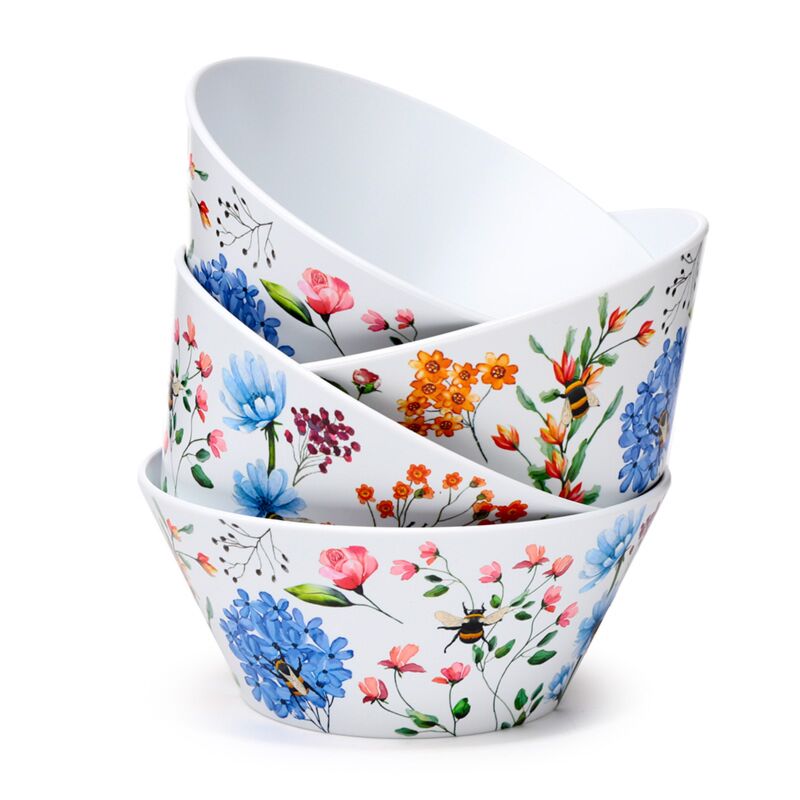 Afbeelding laden in galerijviewer, Nectar meadows set van 4 duurzame rpet picknick kommen
