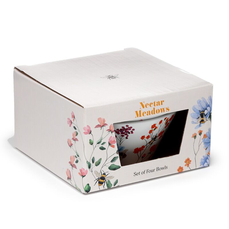 Afbeelding laden in galerijviewer, Nectar meadows set van 4 duurzame rpet picknick kommen
