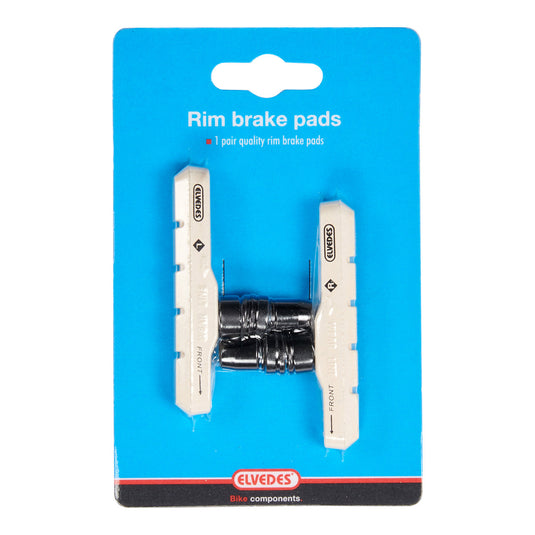Remblokset Elvedes V-brake 72 mm - wit (op kaart)