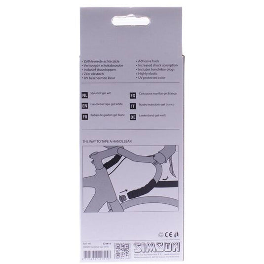 Simson Stuurlint Gel wit (racefiets, schokabsorberend, comfortabel)