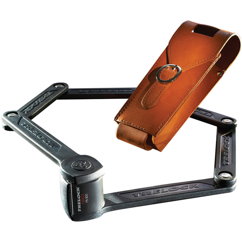 Afbeelding laden in galerijviewer, Trelock vouwslot fs 380 85 met luxe leren etui

