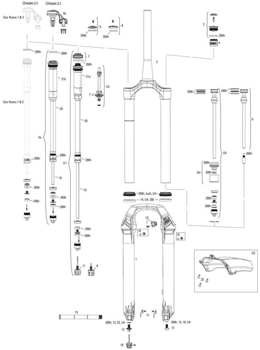Rockshox federgabel lyrik ultimate rc2 sus.fork rs lyrik ult.rc2 27,5 boost red 150mm