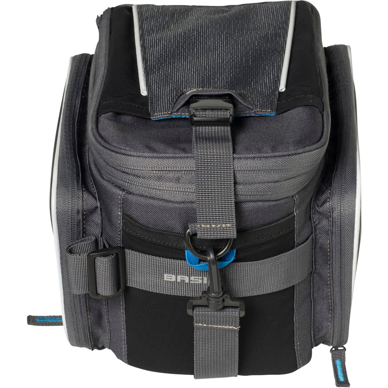 Afbeelding laden in galerijviewer, Basil Sport Design Trunkbag - Grijze fietsbagagedragertas, 7-15L, waterafstotend, voor reguliere fiets en e-bike
