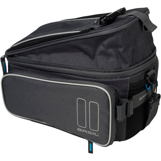 Basil Sport Design Trunkbag - Grijze fietsbagagedragertas, 7-15L, waterafstotend, voor reguliere fiets en e-bike