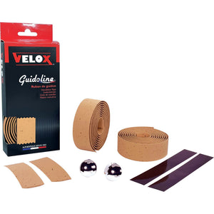 Velox Stuurlint Kurk Vintage Bruin - 1,75m x 30mm - Elastisch en Dempend