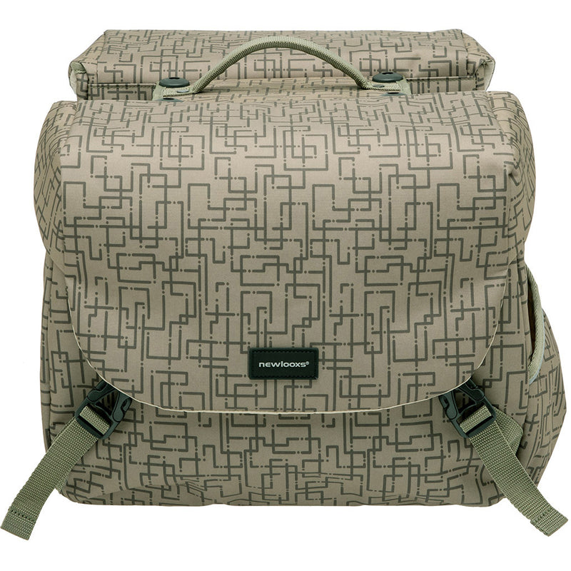 Afbeelding laden in galerijviewer, Mondi Joy Double fietstas - waterafstotend polyester - Racktime - Ivy Grey
