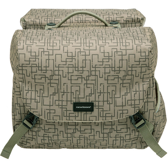 Mondi Joy Double fietstas - waterafstotend polyester - Racktime - Ivy Grey