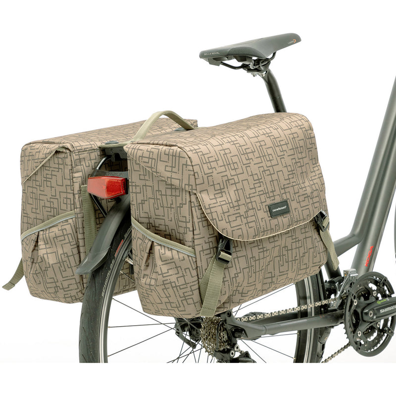 Afbeelding laden in galerijviewer, Mondi Joy Double fietstas - waterafstotend polyester - Racktime - Ivy Grey
