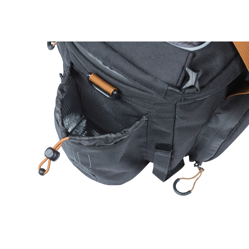 Afbeelding laden in galerijviewer, Basil Miles XL Pro bagagedragertas, zwart, polyester, waterdicht, 9-36L
