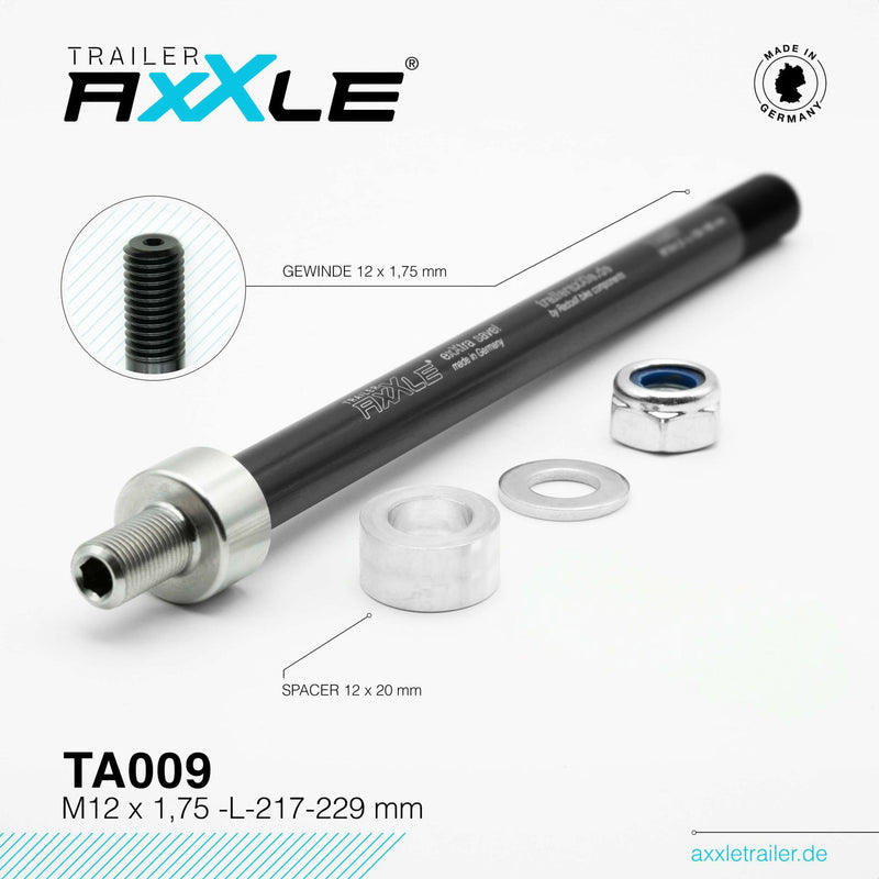 Afbeelding laden in galerijviewer, Radoxx steekas voor trailer m12x1,75 217-229mm
