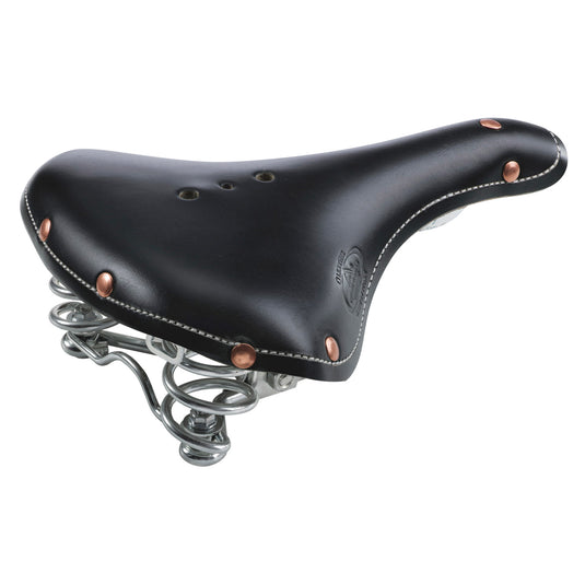Monte grappa zadel m veer old frontiers classic leer zwart